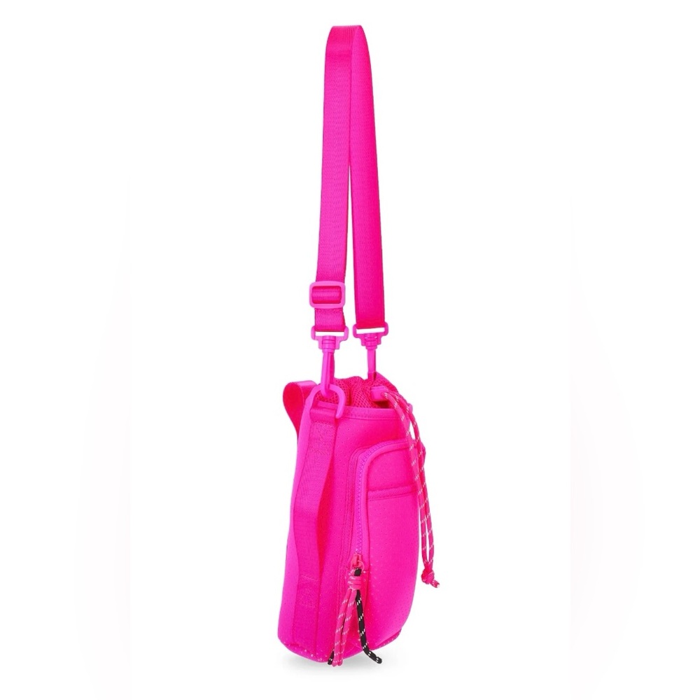 NWT No Boundaries Hot Pink Neoprene Tumbler Holder Crossbody Bag - Picture 5 of 12
